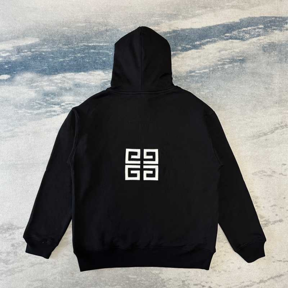 Givenchy black embroidered hoodie